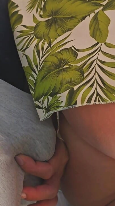 Risky Touch On Public Bus! Random Guy Slide His Dick Under Her Skirt And Ejaculate Inside Girl's Panties