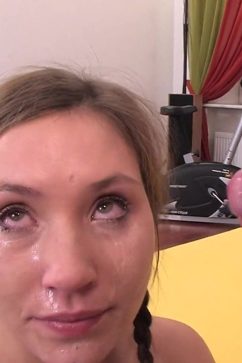 Teen got a real throatful of cock as she swallowed his entire length in her mouth!