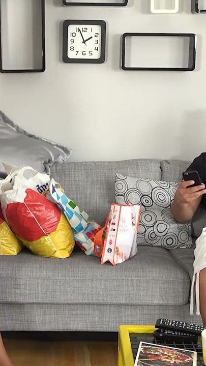 Tattooed Silver-Haired Slut Gets Pounded Hard on the Couch | Clip 1