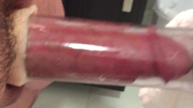 Cock throbbing in penis  pump