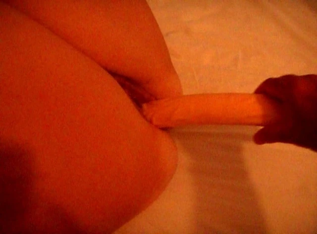 wife mastrubate with long dildo, cucumber, and carot