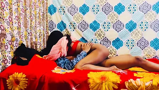 The girl came to her boyfriend's house to convince her but the boyfriend caught her and fucked her fast and made her scream