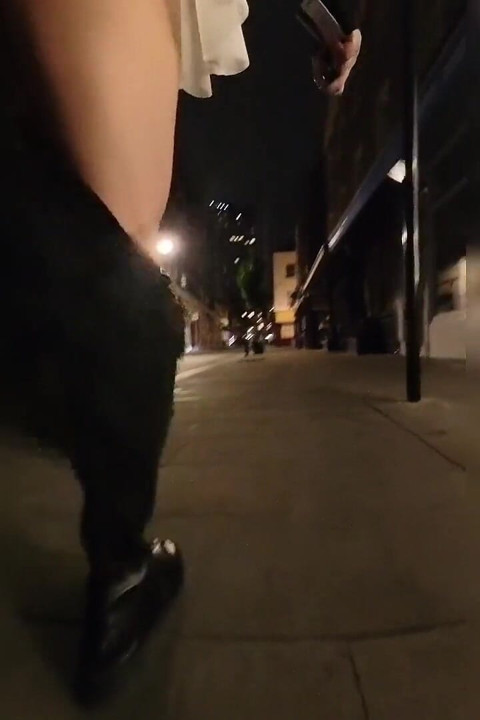Walking in Public with Butt Plug and Cum Filed Condom, Caught by so Many on Public Roads