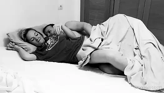 Midnight MILF Trying to Stay Quiet Don't Wake the Roommate