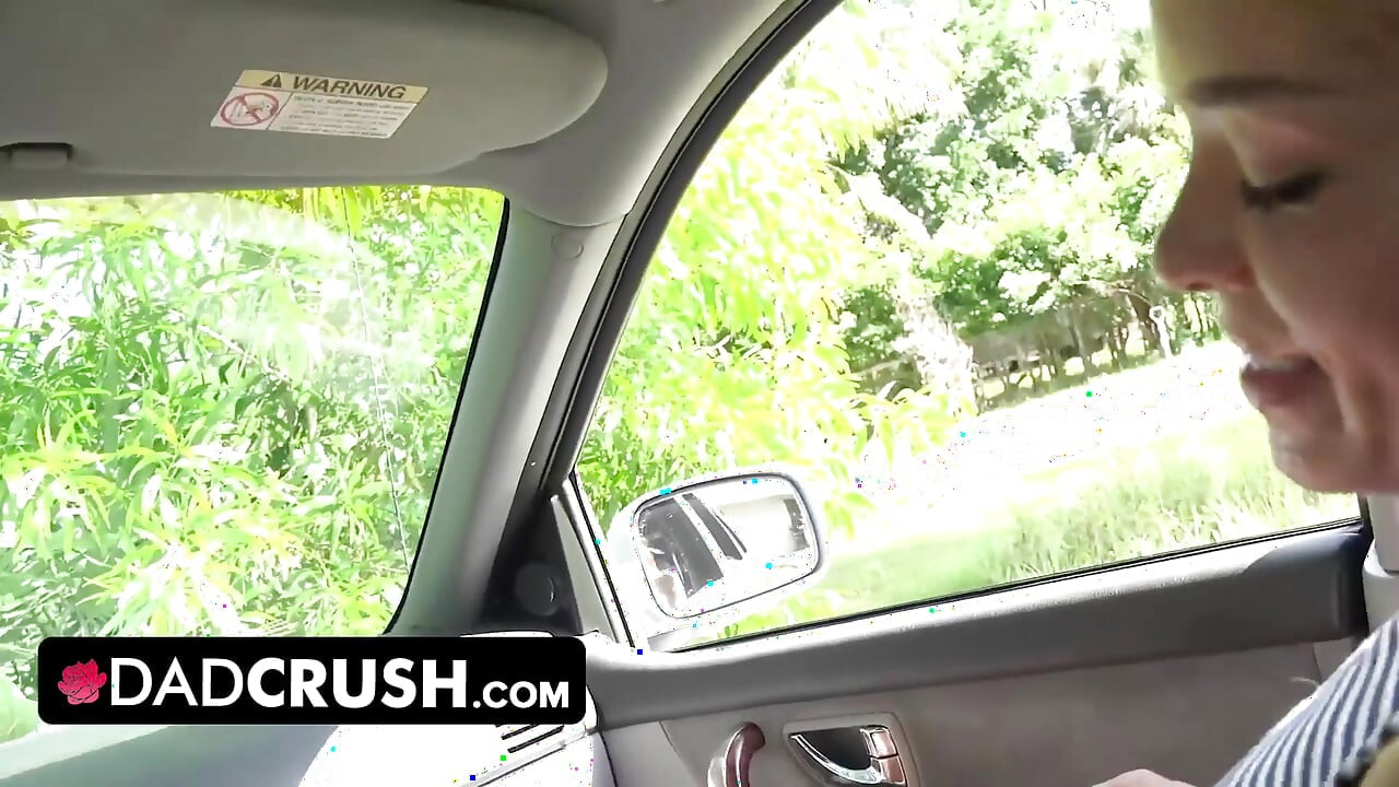 Dadcrush - Sexy Brunette Chick Got Stucked in Window Gets Some Push and Spank From Behind