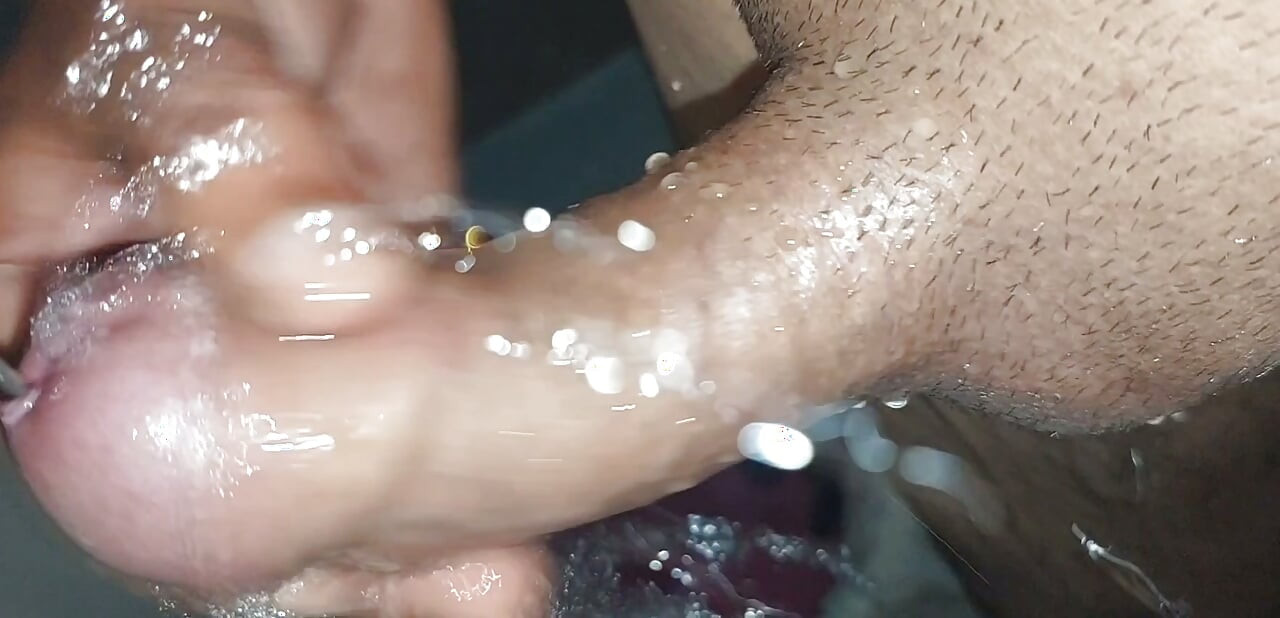 Daddy gives me handjob in bathroom