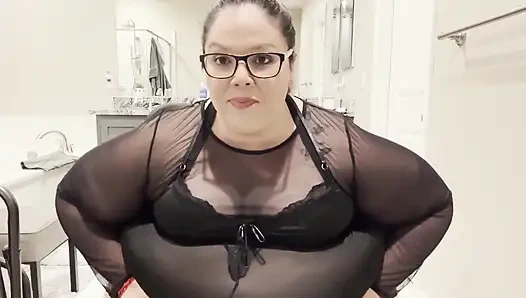 Luxe in dessous: Plump Paradise Enger stuhl necken (wmv)