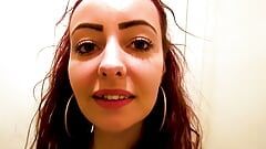 18yo Dutch Teen's First Cum Dump Shower