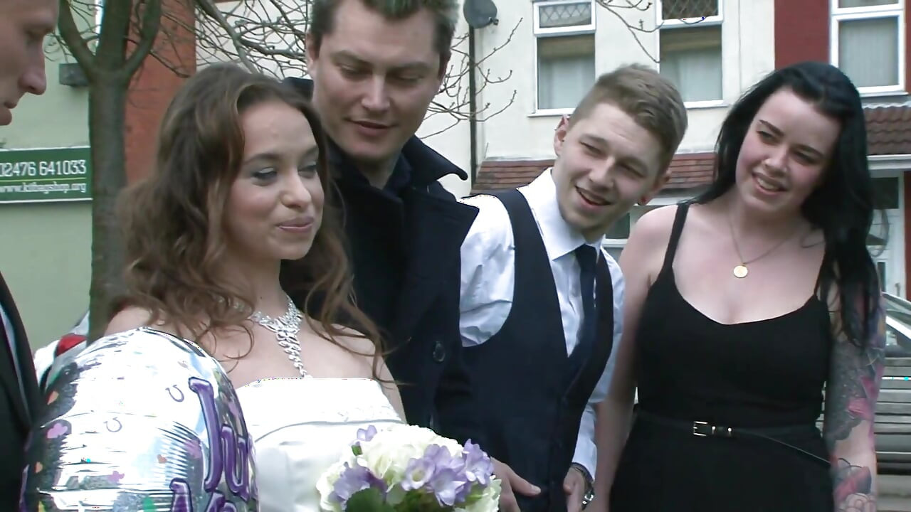 Cheating bride gets fucked hard