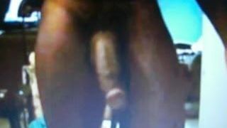 huge thick cock black guy cums a heavy load on cam