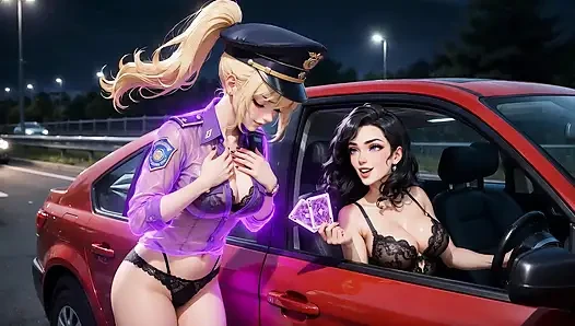 AI Polizei &sorceress - Dampfende chemie