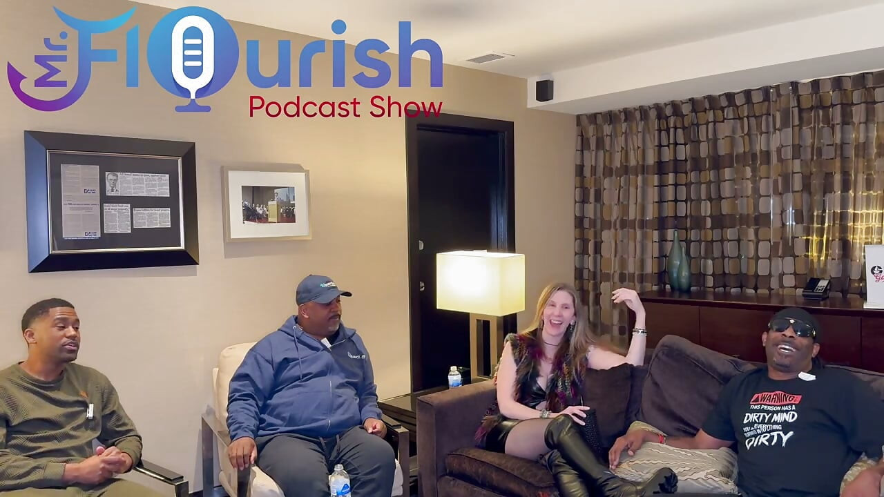 Mrflourish podcast večerní záležitost v Dallasu s Mrmajic, Shante Spice a Darren Blaze