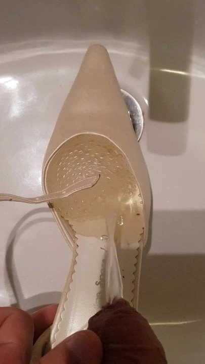 Limitless abuse of her wedding shoes