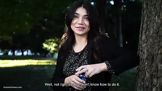 Zarina ile sigara içme röportajı