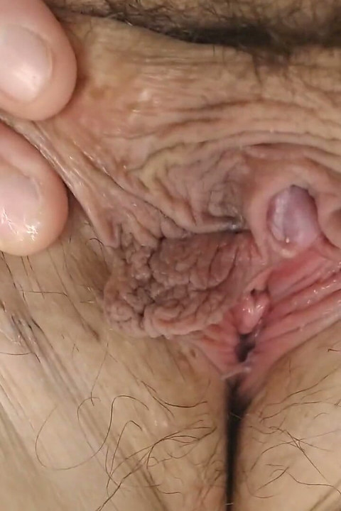 Big Fat Meaty Pussy Lips Yanking Spreading Closeup