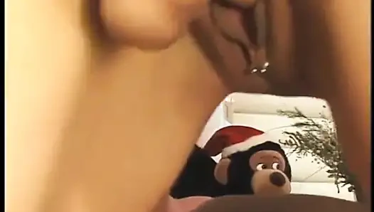 Asian slut in a short jean skirt and sneakers gets banged in all directions