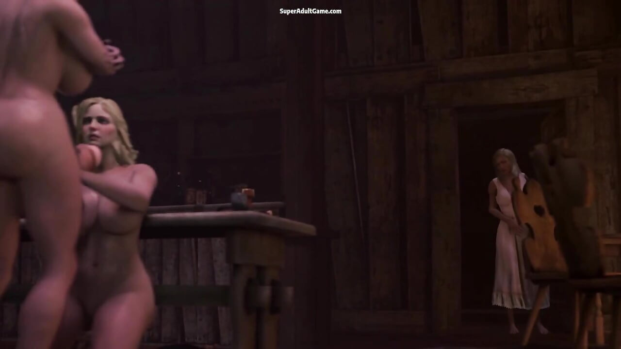 Futa Triss 享受在她緊窄的小穴裡操調皮的 Ciri （ 3D 獨家動畫 ）