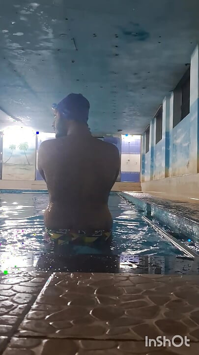 Naked Indian Mallu Guy In Swimming Pool