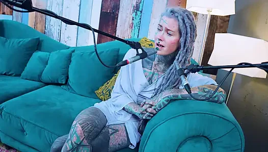 I talk about J - Jelousy - ASMR podcast SFW talking goth skinny girl dreadlocks tattoo model inked girl