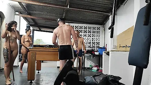 Playing Pool with the Stepsisters, Two Big Asses