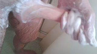 Soaping In Shower With cumshot