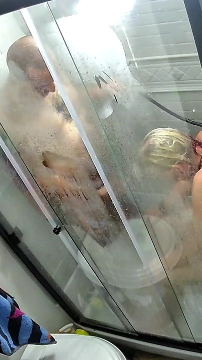 I love sucking his cock in the shower after a long hard day at work. | Clip 2