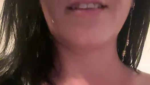 Soft Blue Dress, No Bra - Natural Tease in the Light