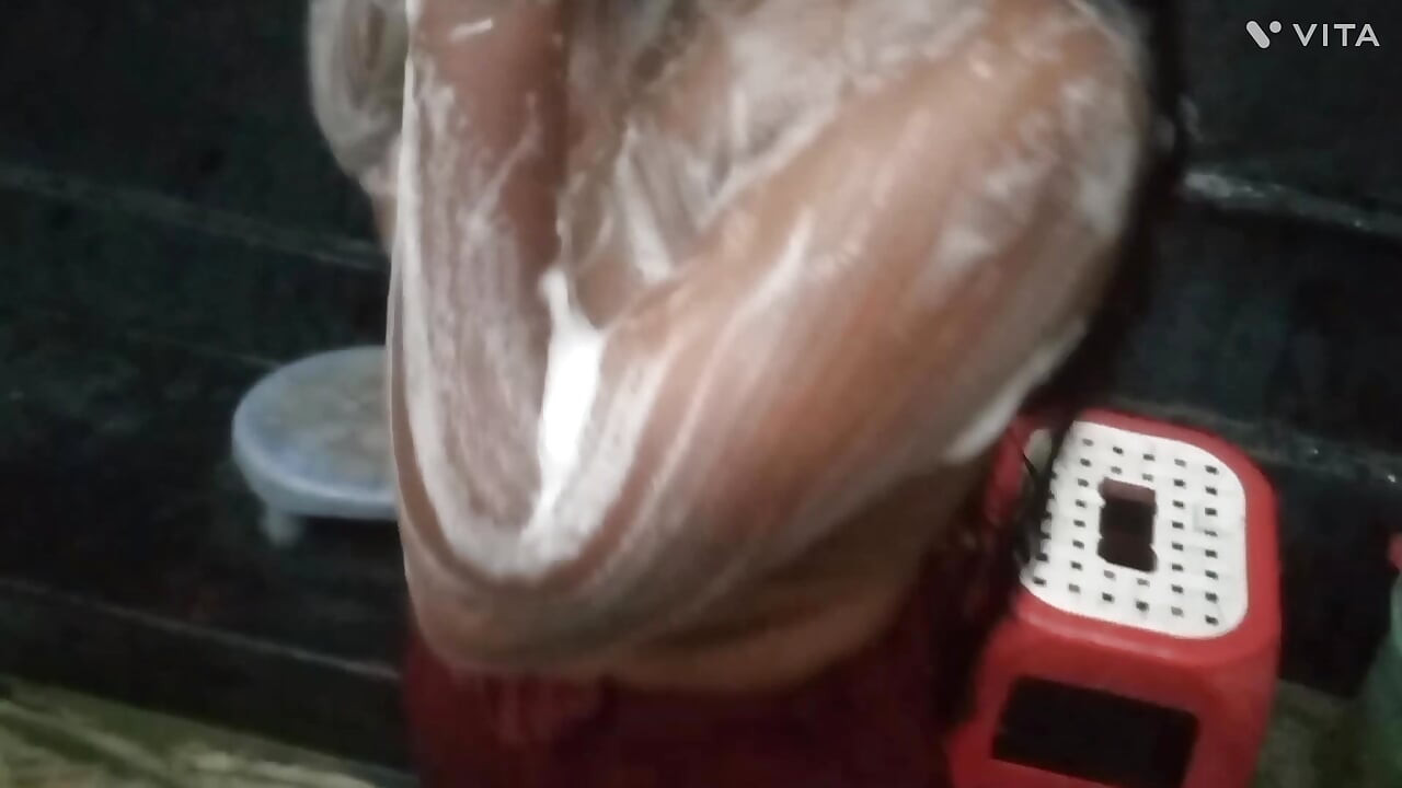 I was watching my stepbrother from above in a hot shower scene, but instead of getting angry, I let him cum inside my clumsy