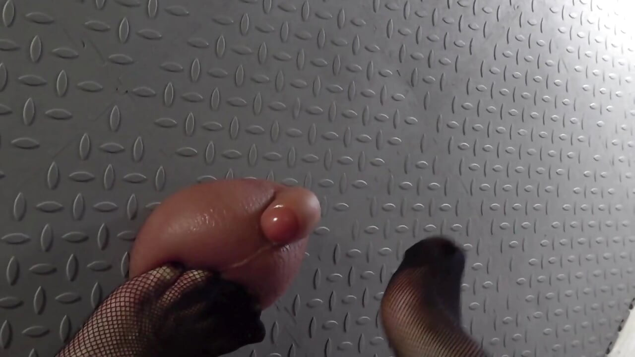 Dildo Big Balls Trampling by Beautiful Feet