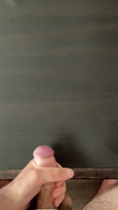 Spraying cum on table