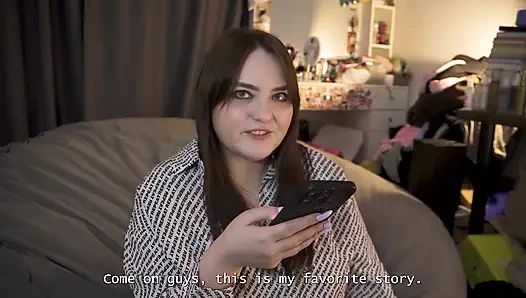 Porn story - ballgag I could only mumble while she fucked me with a strap-on