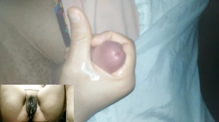Girl Masturbating to Orgasm on a video call