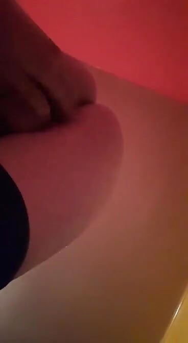 Sissy playing with her butt and clit