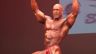 Rusty Jeffers in una gara di bodybuilding