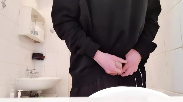 Pissing and wanking