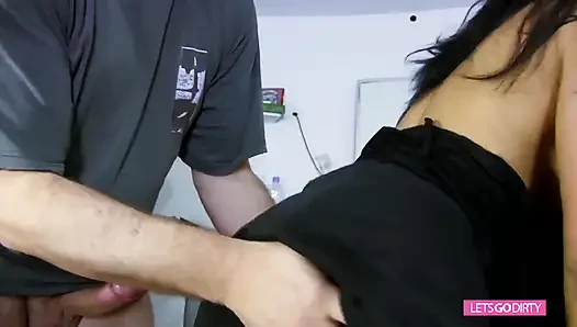 Squirting during her first anal experience