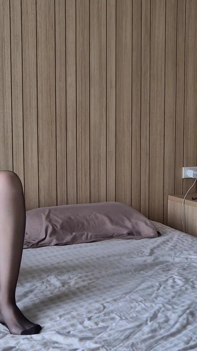 Emotional moment from "Caught on Masturbating Step Sister. My stepsister seduced me. Masturbation in pantyhose, tights fetish"