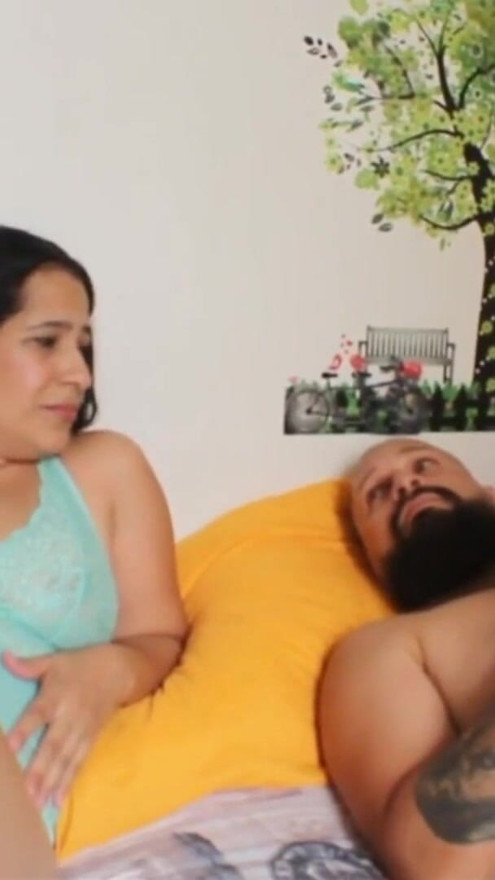 I have to stay in the same bed with my stepmom and we end up hot and fucking until she makes a Creampie - Porn in English | Clip 1