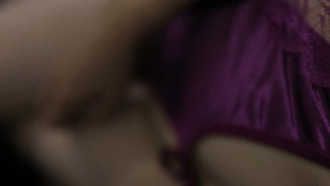 Indian Desi really sexy in Purple SAtin Lingerie and fuck until cum so hard