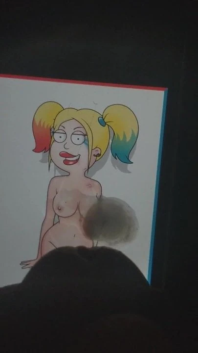 Francine Smith(American Step Dad) as Harley Quinn Cum Tribute