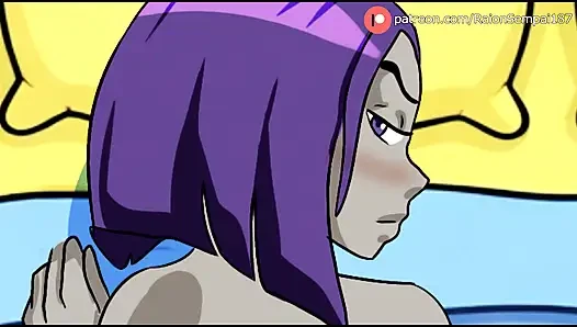 Raven Teen Titans жёстко трахаются — Hentai Animation