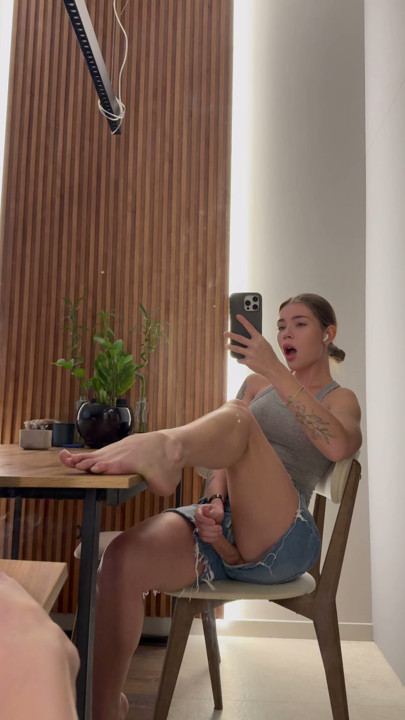 Secretly jerking off my trans dick