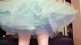 Zentai -pop in een turnpakje ballerina