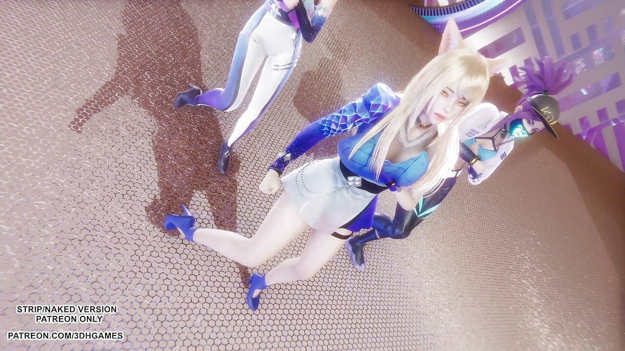 MMD KPop Demon Hunters - HUNTRX - Golden Ahri Akali Kaisa Sexy Kpop Dance League of Legends Hentai Uncensored 4K 60FPS