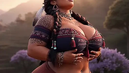 Tante semok dengan tubuh aduhai lagi bugil sambil pamer toket besarnya di kampung matahari terbenam