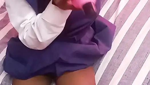 Hot 18 year old teen slut sucks vibrator