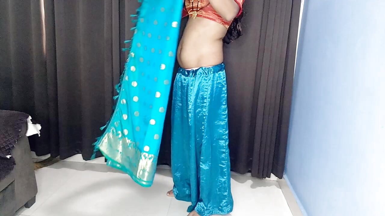 Indian bhabhi removing saree and peticot