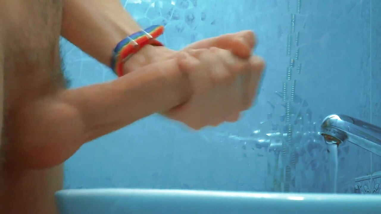 Got Blueballs During a Hot Date. Massive Discreet Cum at His Bathroom