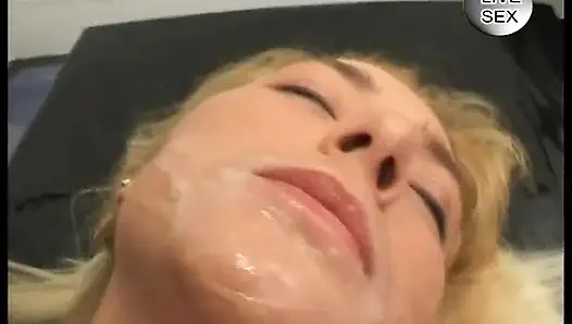 Casting blonde teen gangbanged and bukkake facialized