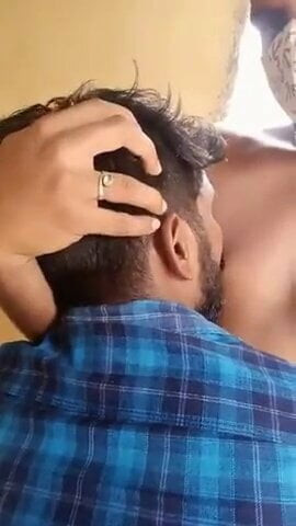 indian gay feeding guy with his boobs